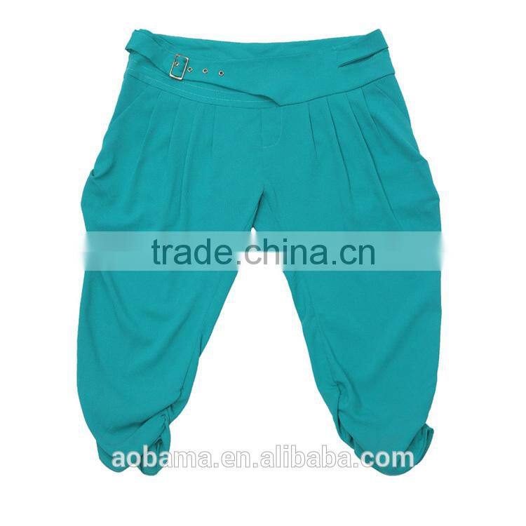 100% Polyester Wholesales Women Summer Elasticated Waist Women Pants