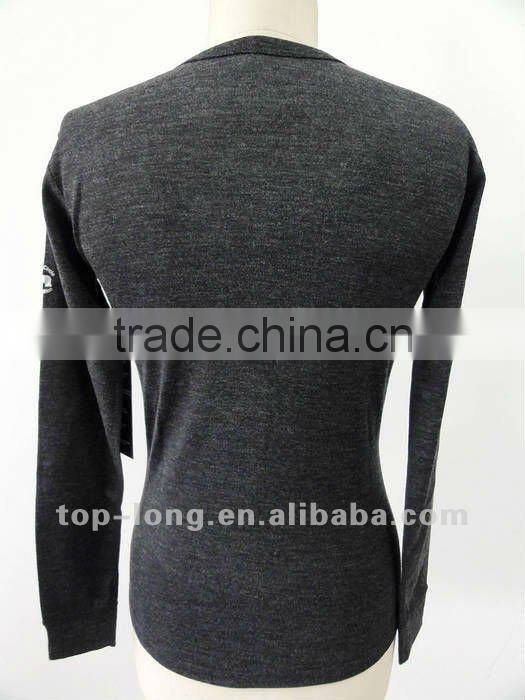 100% merino charcoal base layer women thermal suit of Ladies crew