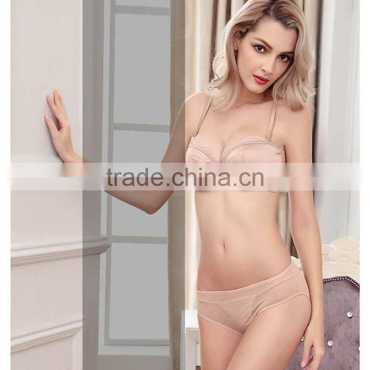 Sexy hot lace push up gathered bra and panty set