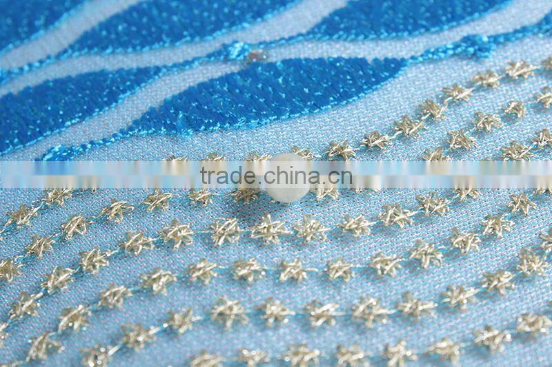 Wholesale 2017 New Gold Yellow French Lace Fabric For Wedding