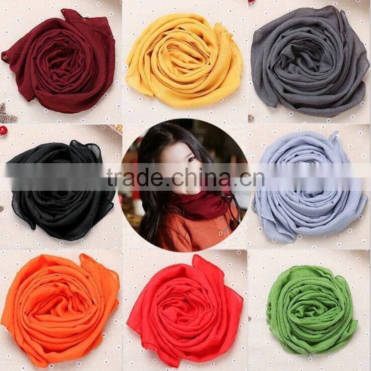 Newest Style baby girl Easy-taking Organic wide Cotton plain Baby scarf