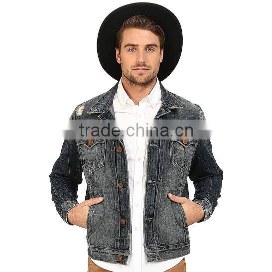 men fashion denim cotton jacket street wear custom your own design