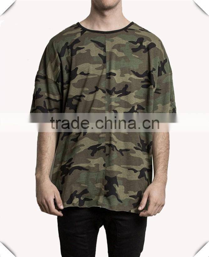 China Manufacture High Quality Camouflage T Shirt for Men Loose Fit Green Camo T-Shirt Cheap Wholesale Short Sleeve Camo Tee