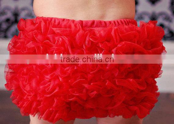 Baby girl cotton bloomer ruffles diaper cover pure white bloomer for newborn baby