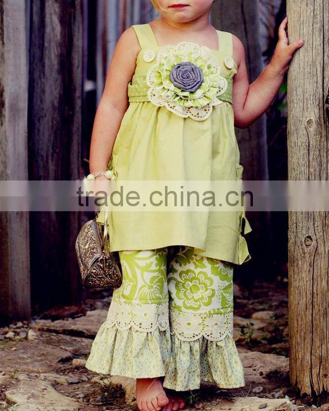 Chirstmas outfit red stripe top and ruffle pants christmas clothing set christmas outfit