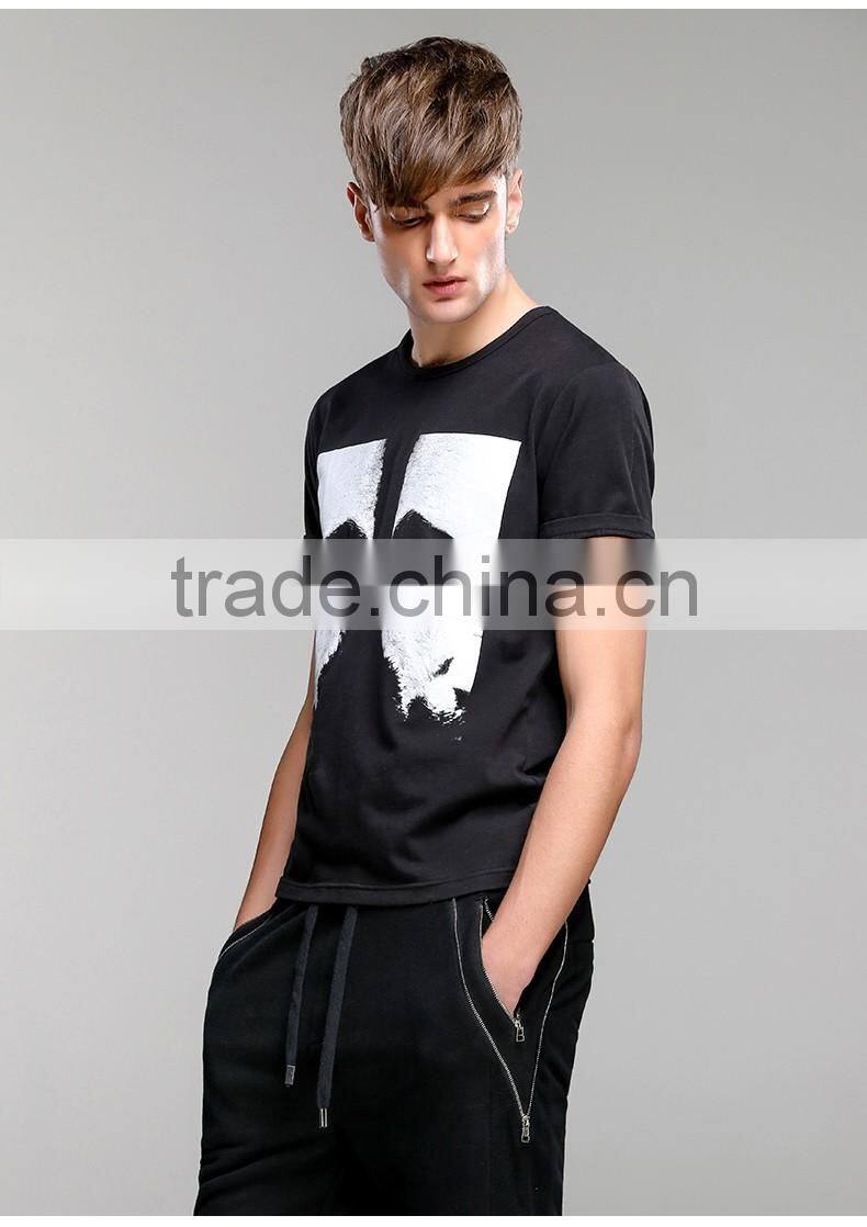 2017 fashion design clothing Hip hop style sublimation black shirt sleeve oversized tshirt