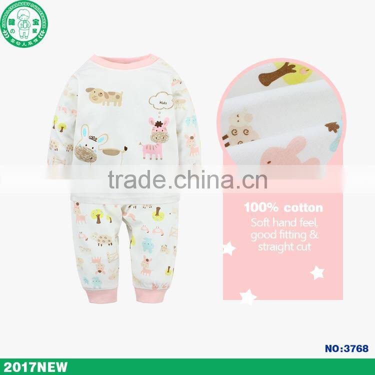 Importing from China factory children apparel with high quality 2 pcs baby pajamas