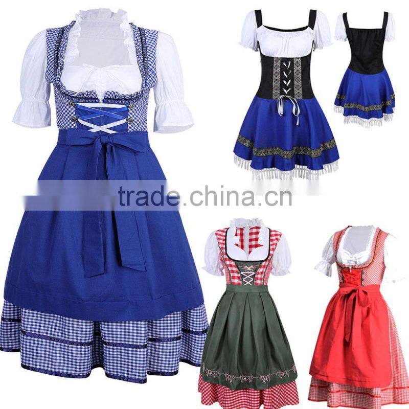 New Cheer Oktoberfest German Dirndl Fraulein Beer Maid Fancy Dress Costume Party