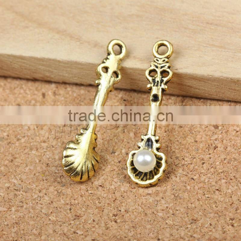 Glass Pearl Zinc Alloy Pendants pearl gift set cage pendants for pearls oyster with pearl