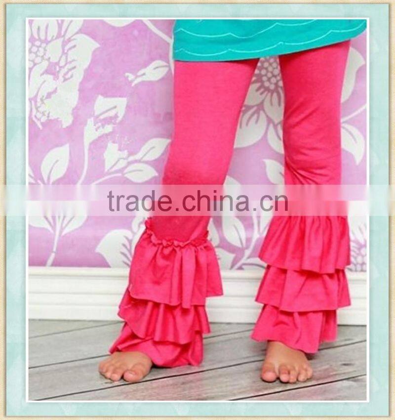 wholesale ruffle raglan icing ruffle pants sew sassy icing legging 100% cotton solid color ruffle pants