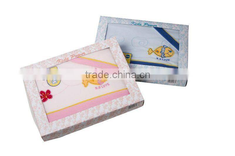 baby gift box/3pcs baby bedding set/embroidery baby bedding set