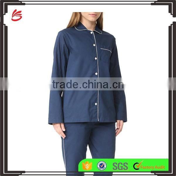 Wholesale Long Sleeve summer Women Cotton Pajama Set