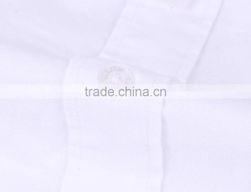 2017 white Oxford long sleeve button-down collar casual shirt for men