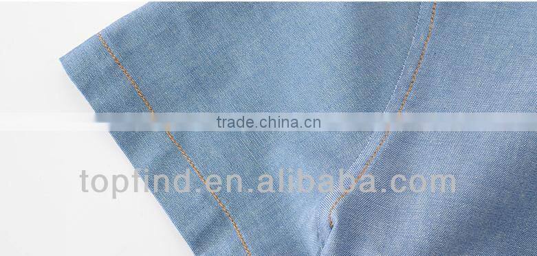 Fancy double pocket short Sleeve Oxford Men Shirt