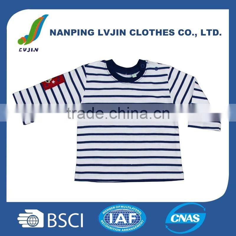 2016 Latest Printed Pattern Small Kid Children's T-shirts For Little Baby Boys Stripe Boy Top Tee