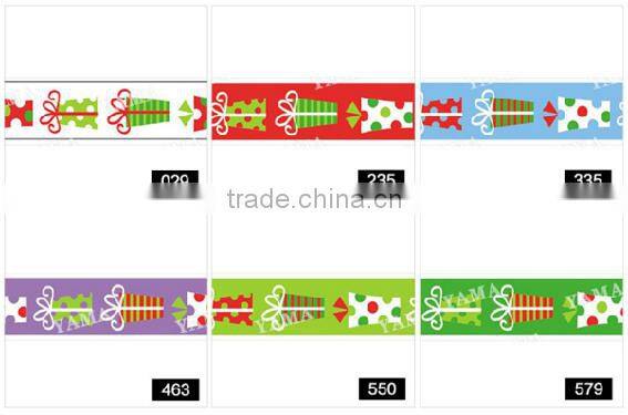 hi-ana ribbon 157 Christmas Holiday Custom Printed Grosgrain Ribbon for Wide Size