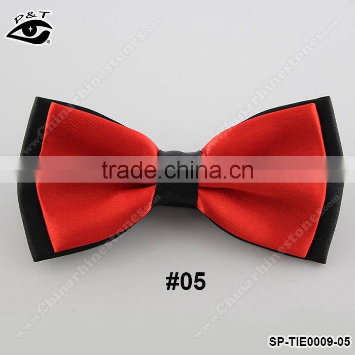 12.5x6.5CM fancy polyster bow tie British Style Solid Bowtie for Bridegroom Wedding Dress