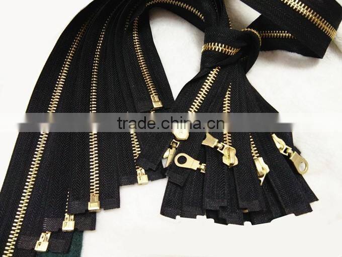 high quality metal zipper 5# brass zippers for garment production
