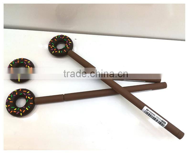 creative cute novel chocolate donut shape gel pen gift for school kids