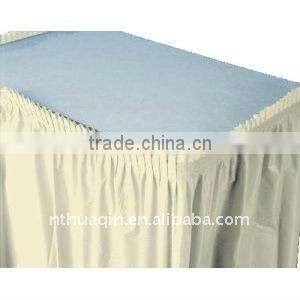 Scuba rectangle table skirting and table skirts for party wedding table skirting