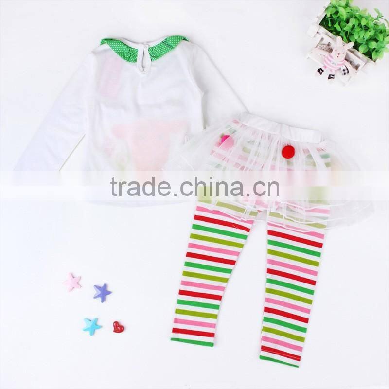 2017 sales Christmas plain clothing tutu prettiskirts pom pom pants new design grenadine christmas sets