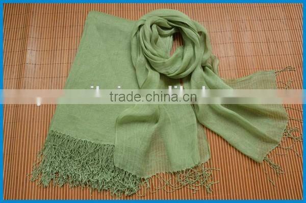 Men and women's fashion linen scarf factory china