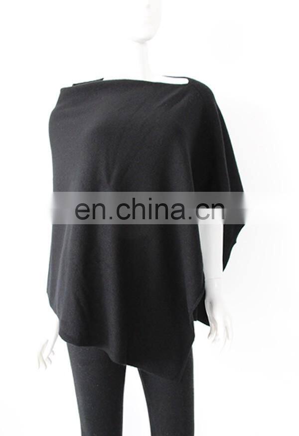 162-96 women flat knit v neck reverse cashmere sweater