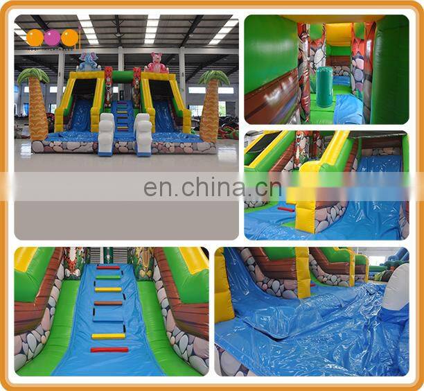 Play equirment mini safari water slide park with pool for kids