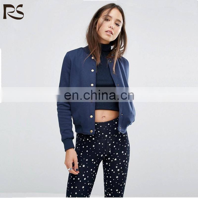 2017 new fashion color mixed print short lady jacket