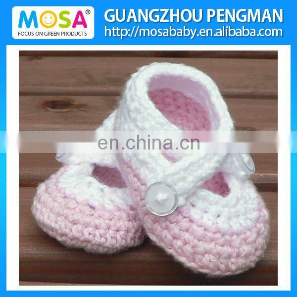 Handmade Knitted Newborn To Toddler Shoes ,Baby Boy Loafers Blue White Infant Boy Slippers Booties