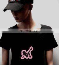 fashion cool flashing LED light EL T-shirt for dancing with colorful logo