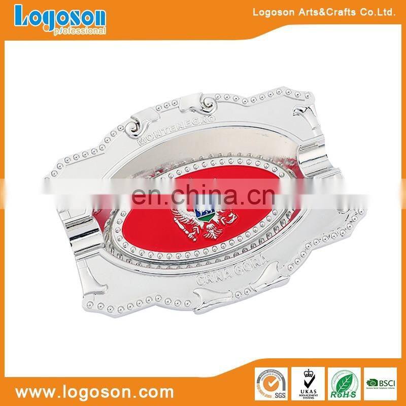 Fashion custom LA CIBELES souvenirs gift round two tone car portable ashtray