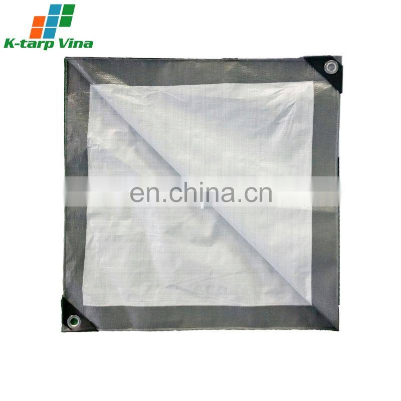 SILVER/WHITE # PE TARPAULIN # 140GSM