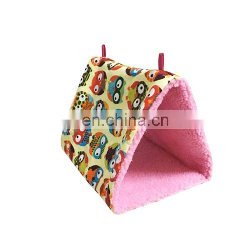 Hot Selling Cotton Bird Hanging Cage Triangle Hammock Fashionable Warm Nest Pet Nest