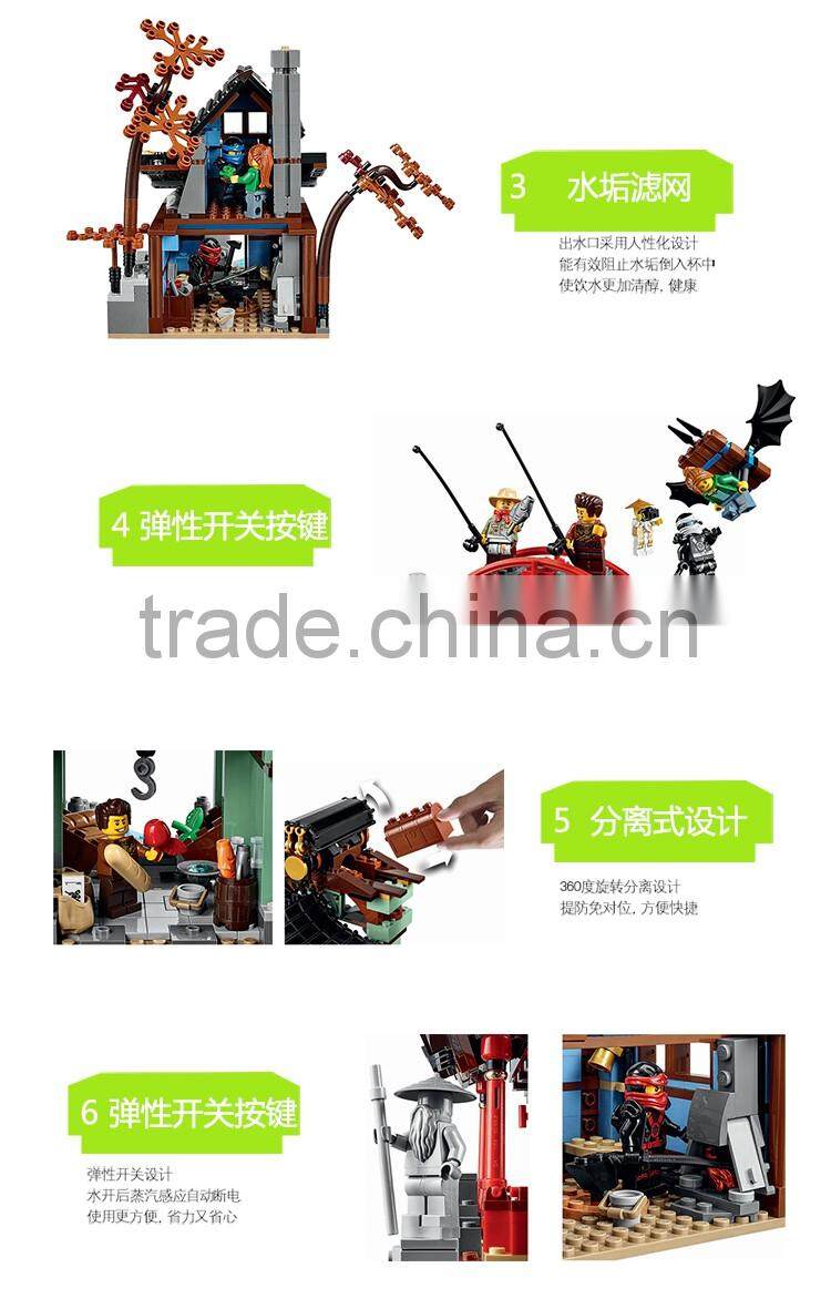 High quality temple building blocks gold kids blocks for sale