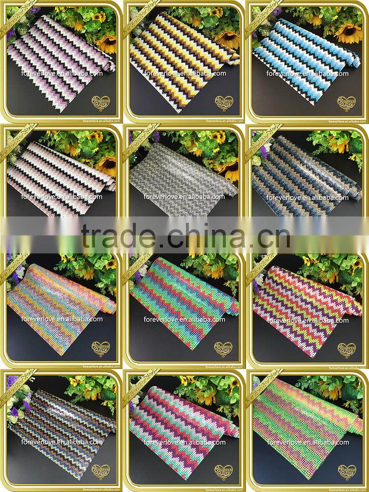 Crystal epoxy resin adhesive mesh heat transfer rhinestone sheet 24x40cm FHRM-055