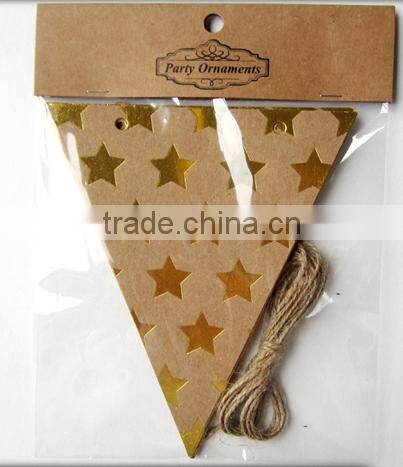 custom printing paper party flag banner maker for birthday wedding decoration hang up