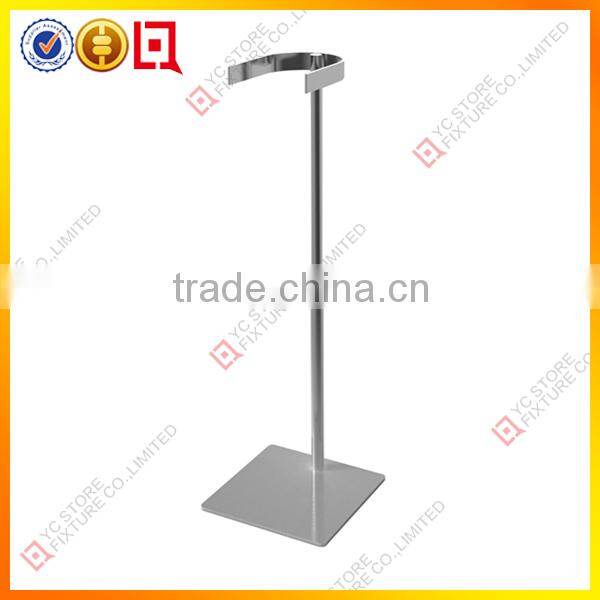 2015 fashion chrome finish metal bag display stand