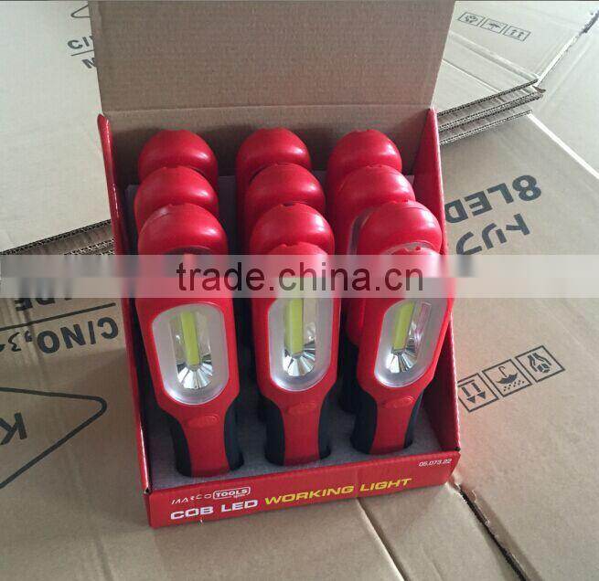 HOT sale 3w magnetic COB work LED light with stand and hook