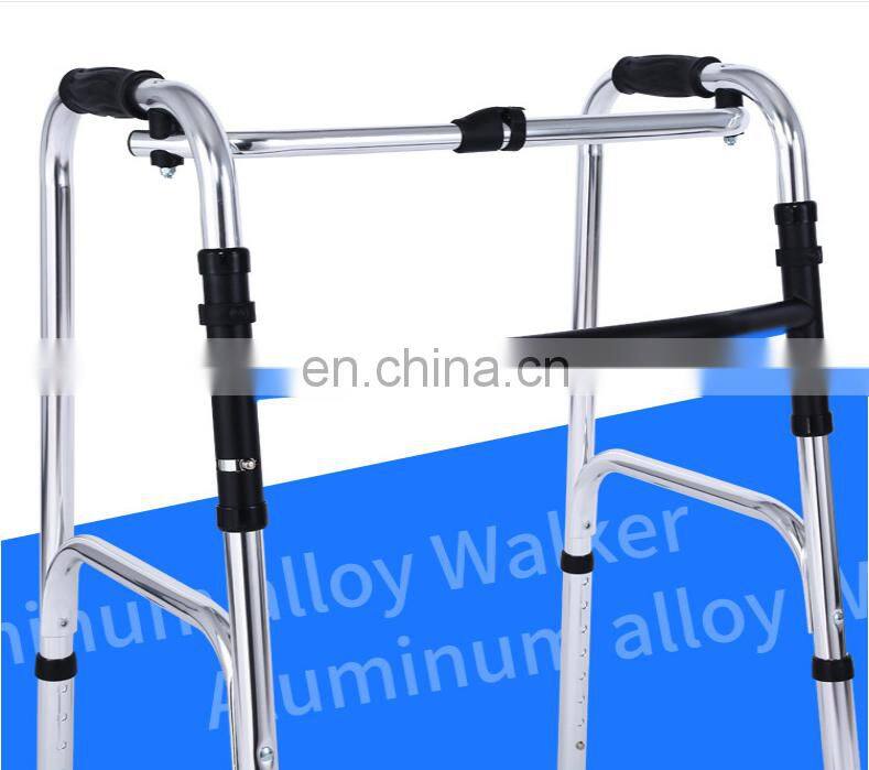 Rehabilitation Product for Old People and Disabled Knee Walk Folding Lightweight Aluminium Walking Zimmer Frame Walker