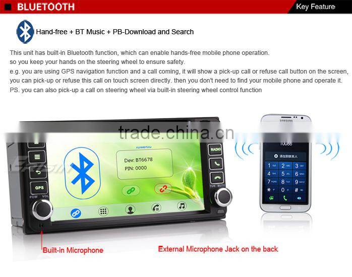 Erisin ES7603M 7" Car Audio DVD GPS Navigation System for Vitz Hilux