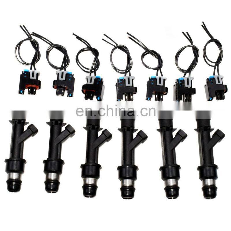 6 Flow Fuel Injector 7 Connect Wires For Buick Chevy Pontaic 25323971 1P1575 New