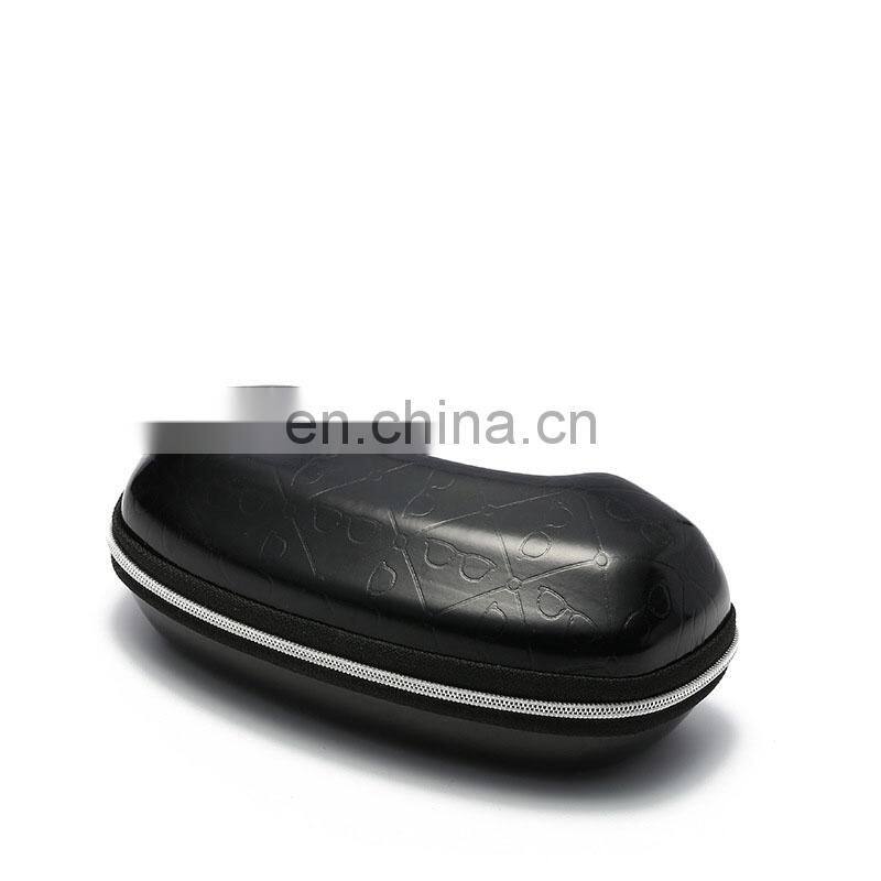 print zipper SunGlasses Box protector Glasses High Quality men pu leather Case For Women eyeglasses accessories