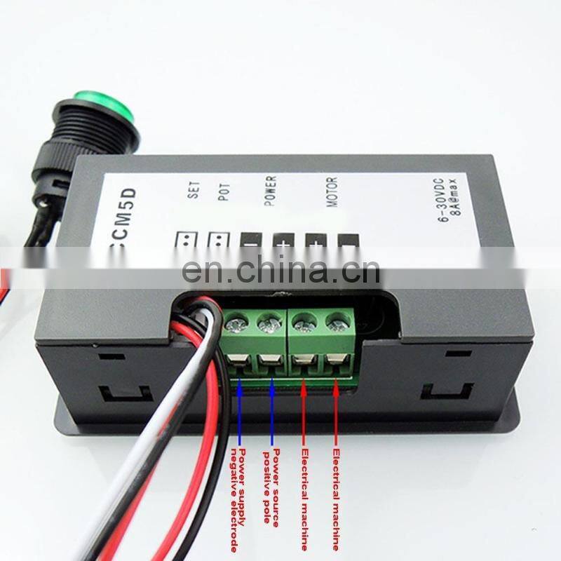 CCM5D 6V 12V 24V 5A PWM DC Motor Speed Controller Digital Display LED Motor Controller Speed Regulator