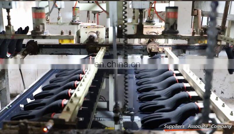 Non Slip Coating Red Nylon Knit Rubber Palm Coated Crinkle Latex Protection Safety Work Gloves