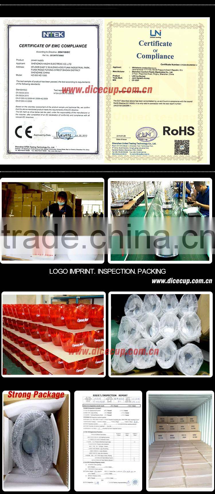 Boat shape rechargeable light up ice bucket