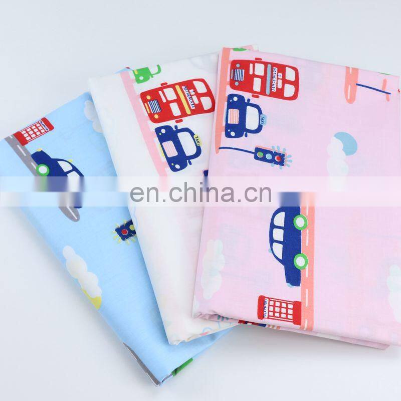 Cartoon car printed fabric kindergarten baby bed twill children's quilt cover cotton fabric