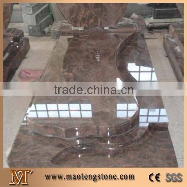 White Marble Headstone with Vases, White Marble Monument & Tombstone