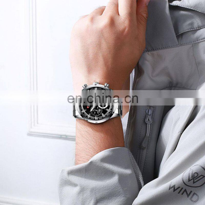 CURREN Business Men Watch Luxury Brand Stainless Steel Wrist Watch Chronograph Army Military Quartz Watches Relogio Masculino