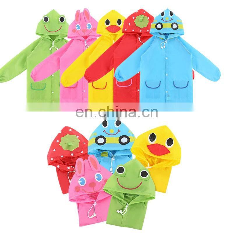 Cute Kids Raincoat Cartoon Animal Waterproof Kids Raincoat For children Rain Coat